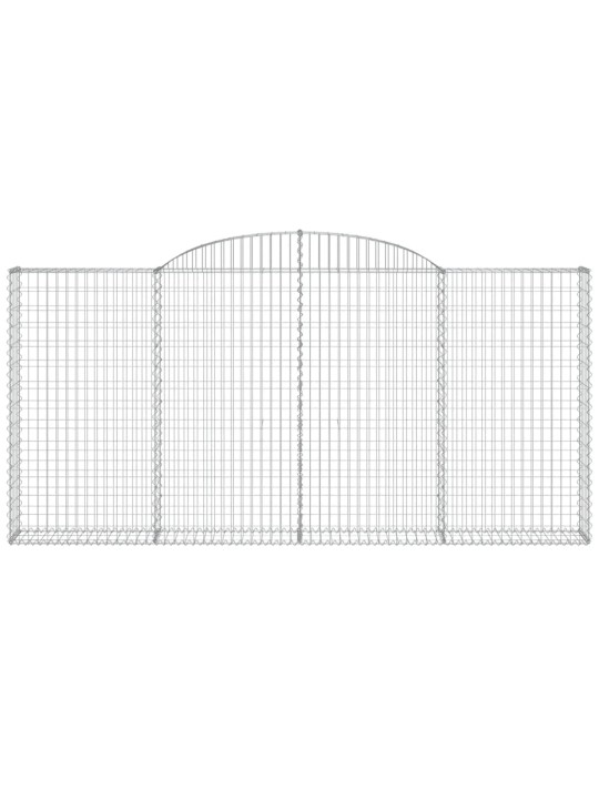 Klenuté gabionové koše 6 ks 300x30x140/160cm pozinkované železo