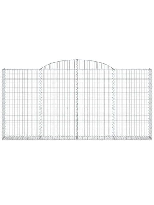 Klenuté gabionové koše 15ks 300x30x140/160cm pozinkované železo