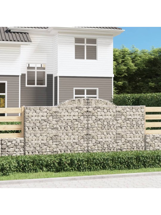 Klenuté gabionové koše 15ks 300x30x140/160cm pozinkované železo