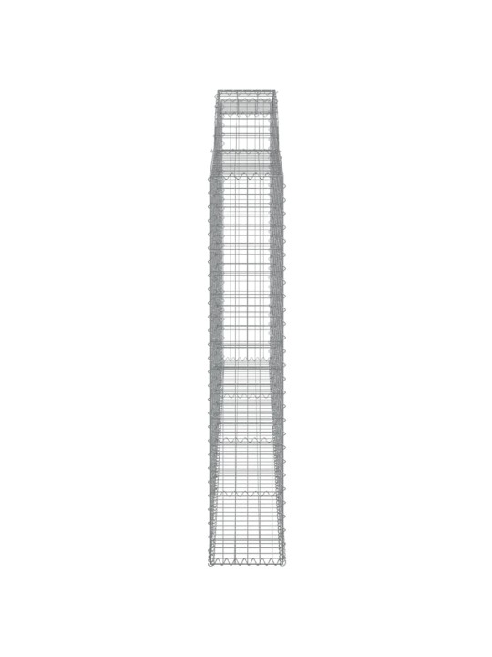Klenuté gabionové koše 2 ks 300x30x160/180cm pozinkované železo