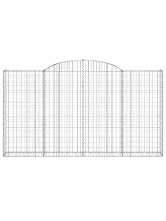Klenuté gabionové koše 4 ks 300x30x160/180cm pozinkované železo