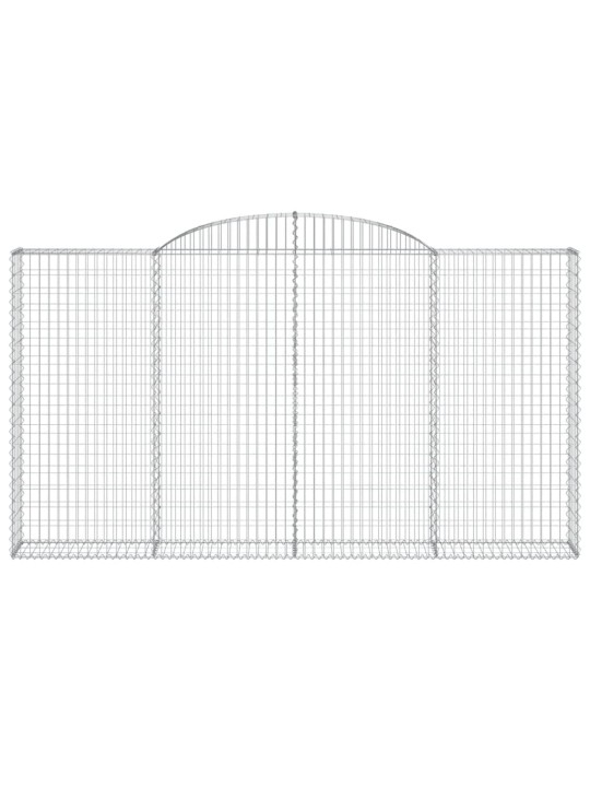 Klenuté gabionové koše 7 ks 300x30x160/180cm pozinkované železo