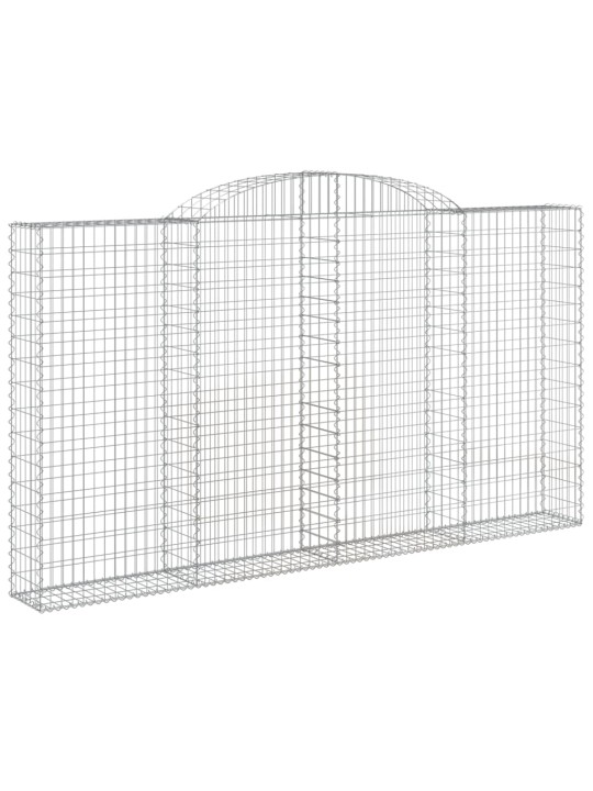 Klenuté gabionové koše 9 ks 300x30x160/180cm pozinkované železo