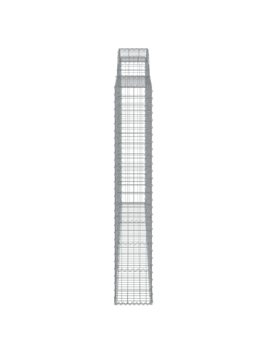 Klenuté gabionové koše 2 ks 300x30x180/200cm pozinkované železo