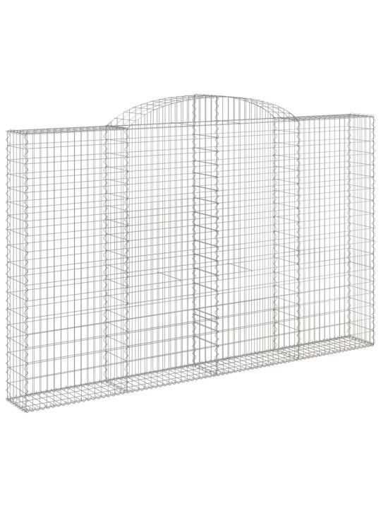 Klenuté gabionové koše 3 ks 300x30x180/200cm pozinkované železo