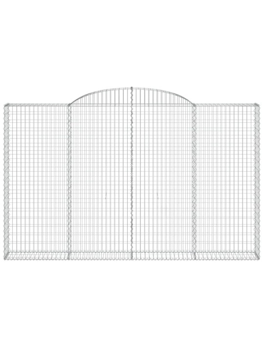 Klenuté gabionové koše 3 ks 300x30x180/200cm pozinkované železo