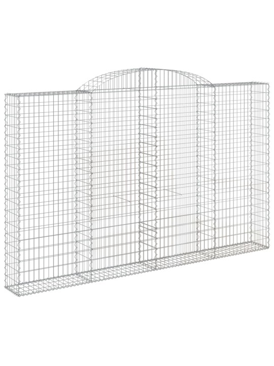 Klenuté gabionové koše 5 ks 300x30x180/200cm pozinkované železo