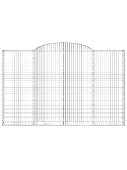 Klenuté gabionové koše 5 ks 300x30x180/200cm pozinkované železo