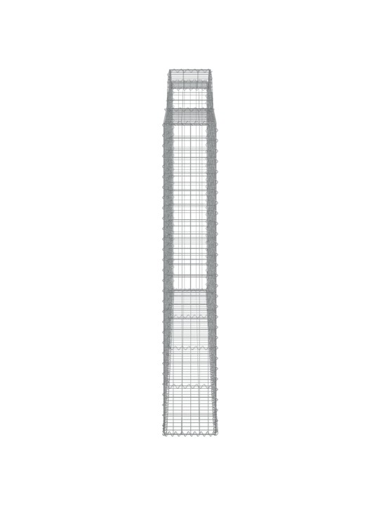 Klenuté gabionové koše 5 ks 300x30x180/200cm pozinkované železo