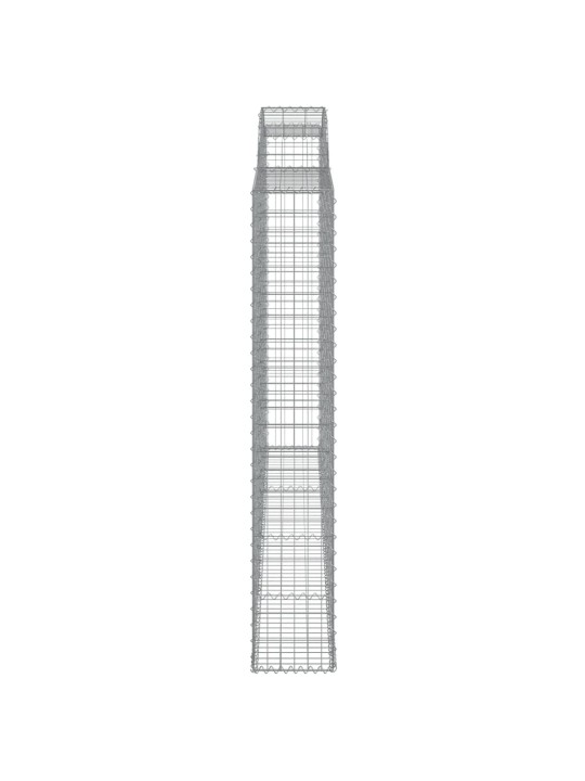Klenuté gabionové koše 9 ks 300x30x180/200cm pozinkované železo