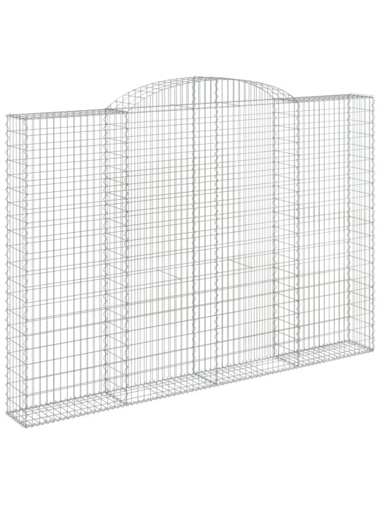 Klenuté gabionové koše 2 ks 300x30x200/220cm pozinkované železo