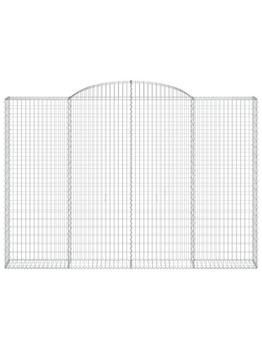 Klenuté gabionové koše 2 ks 300x30x200/220cm pozinkované železo