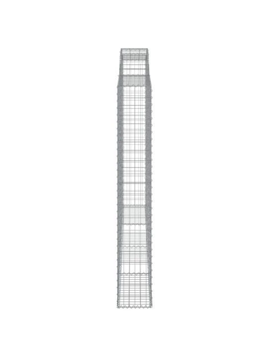 Klenuté gabionové koše 2 ks 300x30x200/220cm pozinkované železo