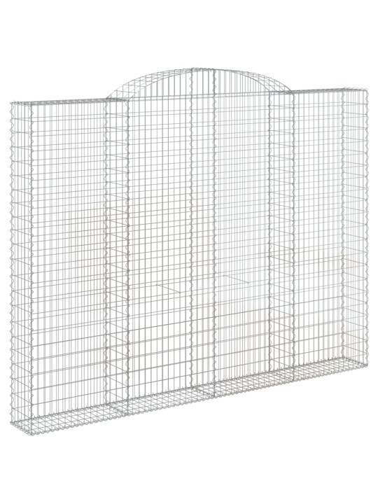 Klenuté gabionové koše 2 ks 300x30x220/240cm pozinkované železo