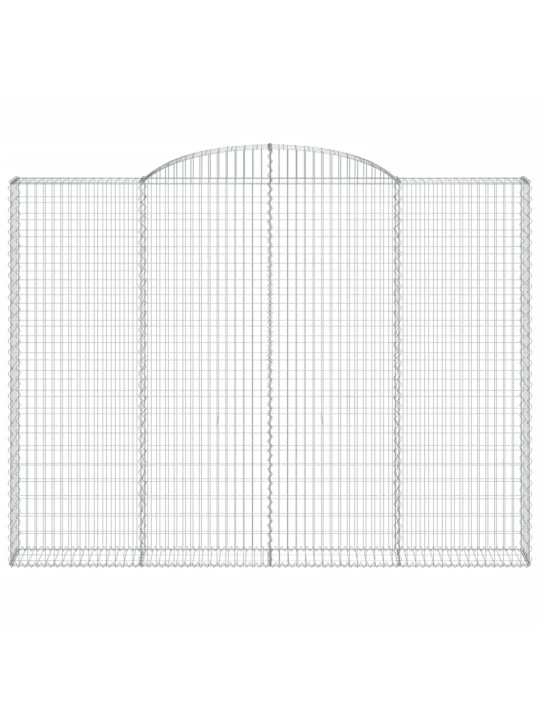 Klenuté gabionové koše 2 ks 300x30x220/240cm pozinkované železo