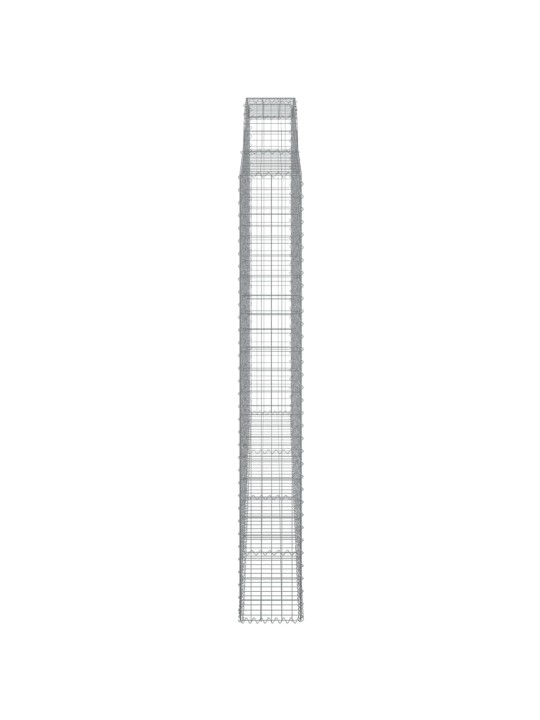 Klenuté gabionové koše 3 ks 300x30x220/240cm pozinkované železo