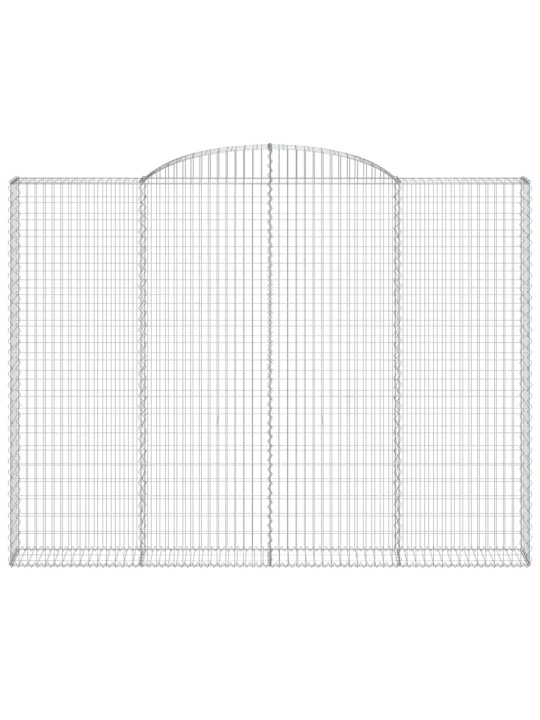 Klenuté gabionové koše 4 ks 300x30x220/240cm pozinkované železo