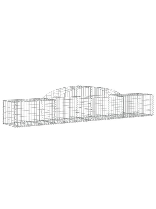 Klenuté gabionové koše 4 ks 300x50x40/60 cm pozinkované železo