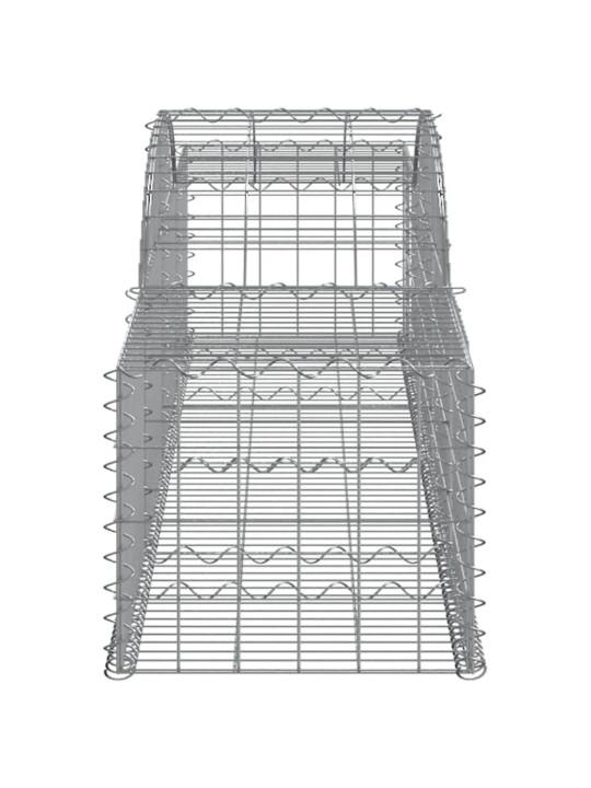 Klenuté gabionové koše 7 ks 300x50x40/60 cm pozinkované železo