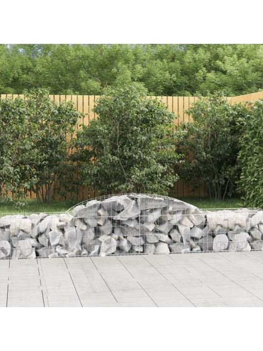 Klenuté gabionové koše 8 ks 300x50x40/60 cm pozinkované železo