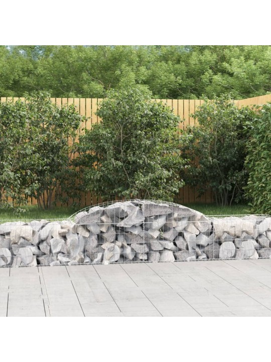 Klenuté gabionové koše 10 ks 300x50x40/60 cm pozinkované železo