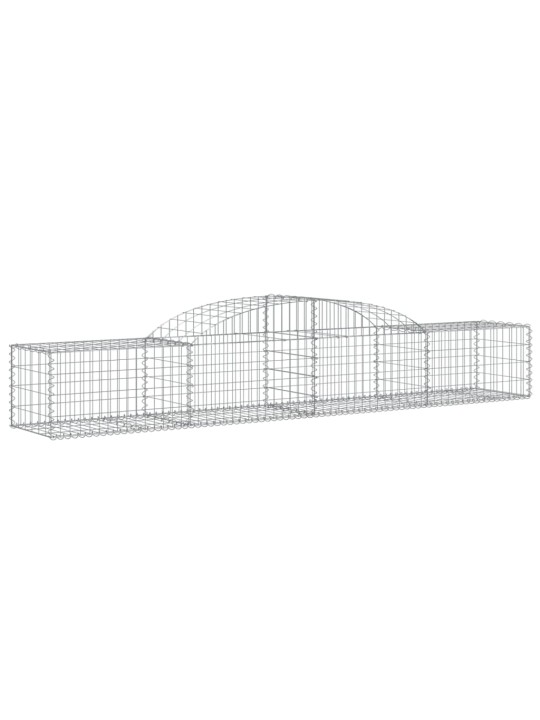 Klenuté gabionové koše 11 ks 300x50x40/60 cm pozinkované železo