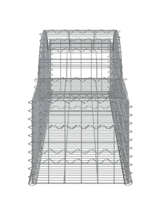 Klenuté gabionové koše 12 ks 300x50x40/60 cm pozinkované železo