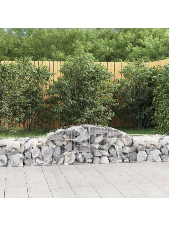 Klenuté gabionové koše 12 ks 300x50x40/60 cm pozinkované železo