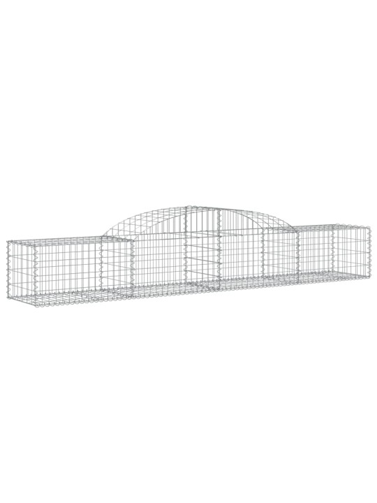 Klenuté gabionové koše 17 ks 300x50x40/60 cm pozinkované železo