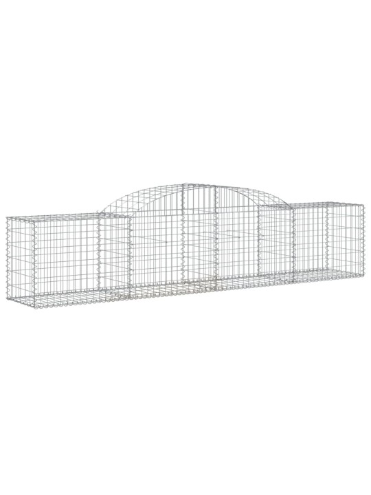 Klenuté gabionové koše 11 ks 300x50x60/80 cm pozinkované železo