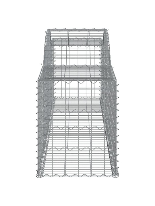Klenuté gabionové koše 12 ks 300x50x60/80 cm pozinkované železo