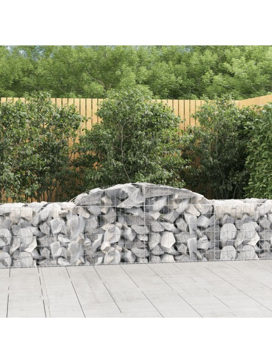 Klenuté gabionové koše 12 ks 300x50x60/80 cm pozinkované železo