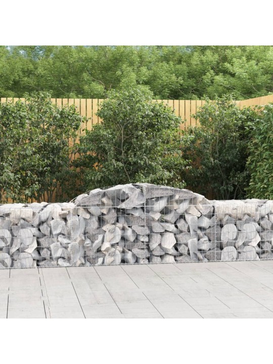 Klenuté gabionové koše 15 ks 300x50x60/80 cm pozinkované železo