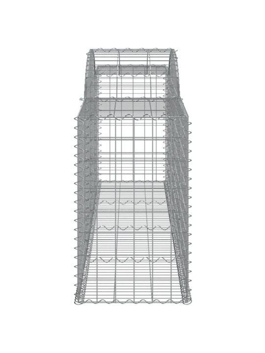 Klenuté gabionové koše 11ks 300x50x80/100 cm pozinkované železo
