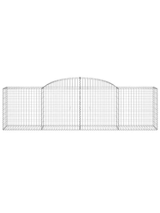 Klenuté gabionové koše 12ks 300x50x80/100 cm pozinkované železo