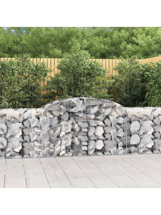 Klenuté gabionové koše 12ks 300x50x80/100 cm pozinkované železo