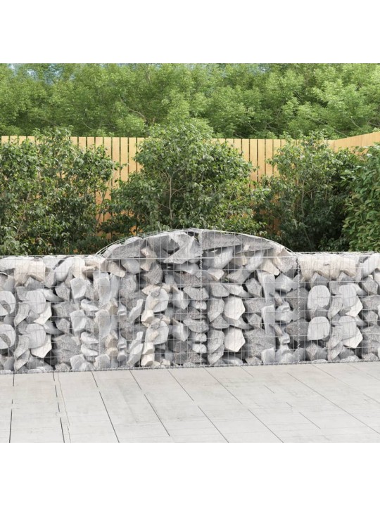 Klenuté gabionové koše 13ks 300x50x80/100 cm pozinkované železo