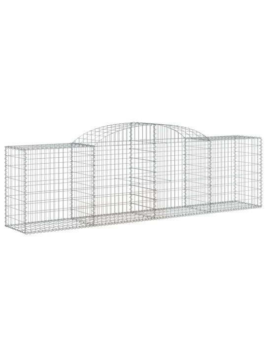 Klenuté gabionové koše 17ks 300x50x80/100 cm pozinkované železo