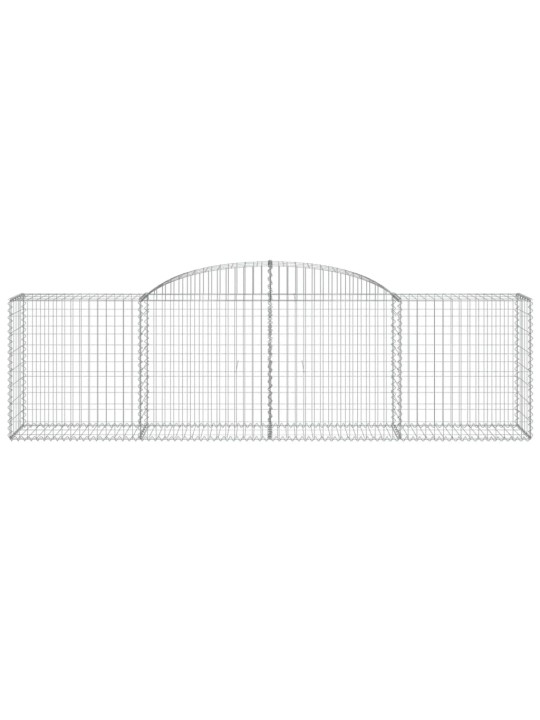 Klenuté gabionové koše 17ks 300x50x80/100 cm pozinkované železo