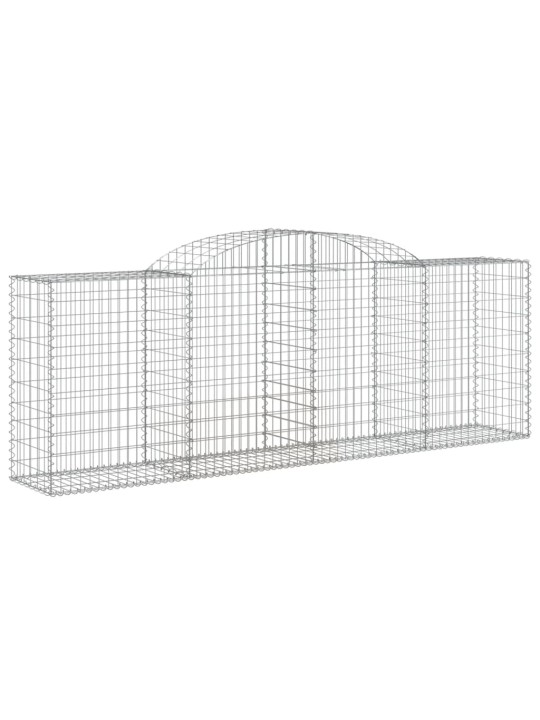 Klenuté gabionové koše 2 ks 300x50x100/120cm pozinkované železo
