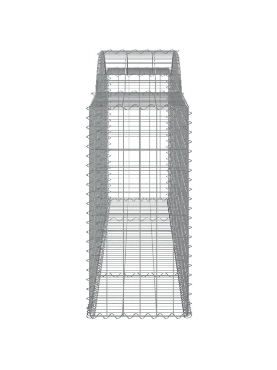 Klenuté gabionové koše 2 ks 300x50x100/120cm pozinkované železo