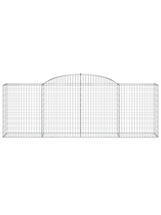 Klenuté gabionové koše 7 ks 300x50x100/120cm pozinkované železo