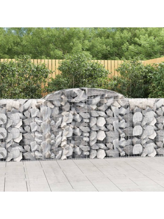 Klenuté gabionové koše 15ks 300x50x100/120cm pozinkované železo