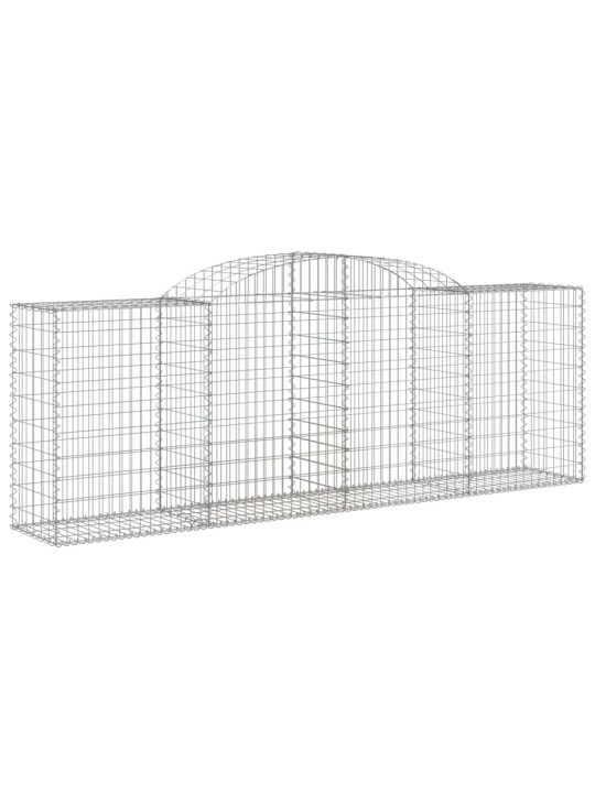 Klenuté gabionové koše 17ks 300x50x100/120cm pozinkované železo