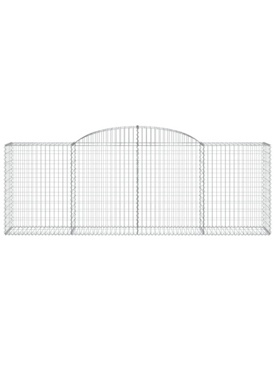 Klenuté gabionové koše 17ks 300x50x100/120cm pozinkované železo
