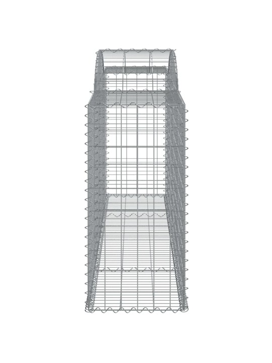 Klenuté gabionové koše 17ks 300x50x100/120cm pozinkované železo