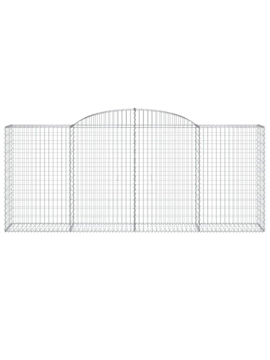 Klenuté gabionové koše 2 ks 300x50x120/140cm pozinkované železo