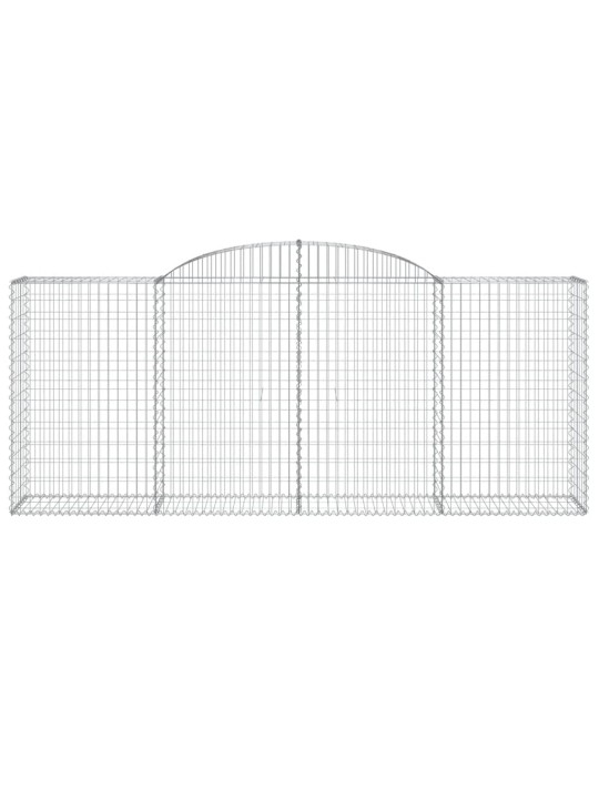 Klenuté gabionové koše 8 ks 300x50x120/140cm pozinkované železo