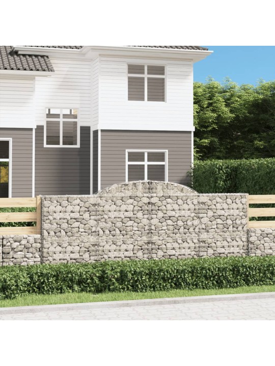 Klenuté gabionové koše 12ks 300x50x120/140cm pozinkované železo