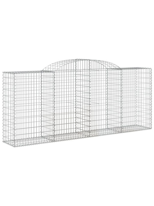 Klenuté gabionové koše 17ks 300x50x120/140cm pozinkované železo